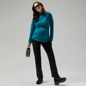 Women's 24/7 Half Zip Maternity Long Sleeve Tech Tee - Turquoise^Berghaus Discount