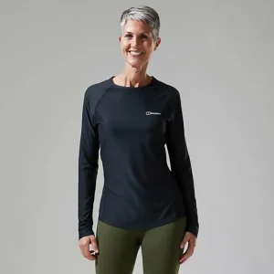 Women's 24/7 Long Sleeve Crew Base Layer - Black^Berghaus Shop