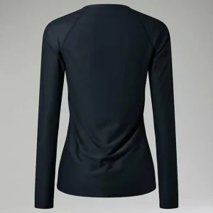 Women's 24/7 Long Sleeve Crew Base Layer - Black^Berghaus Shop