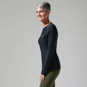 Women's 24/7 Long Sleeve Crew Base Layer - Black^Berghaus Shop