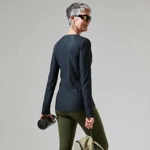 Women's 24/7 Long Sleeve Crew Base Layer - Black^Berghaus Shop