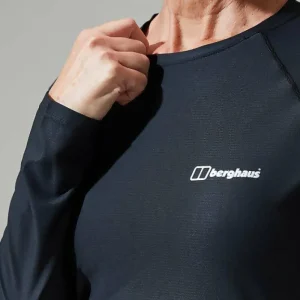 Women's 24/7 Long Sleeve Crew Base Layer - Black^Berghaus Shop