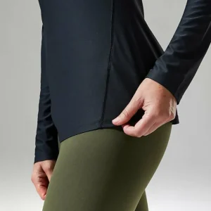 Women's 24/7 Long Sleeve Crew Base Layer - Black^Berghaus Shop