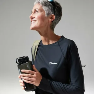 Women's 24/7 Long Sleeve Crew Base Layer - Black^Berghaus Shop
