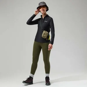 Women's 24/7 Tech Tee Long Sleeve Half Zip - Black^Berghaus Clearance