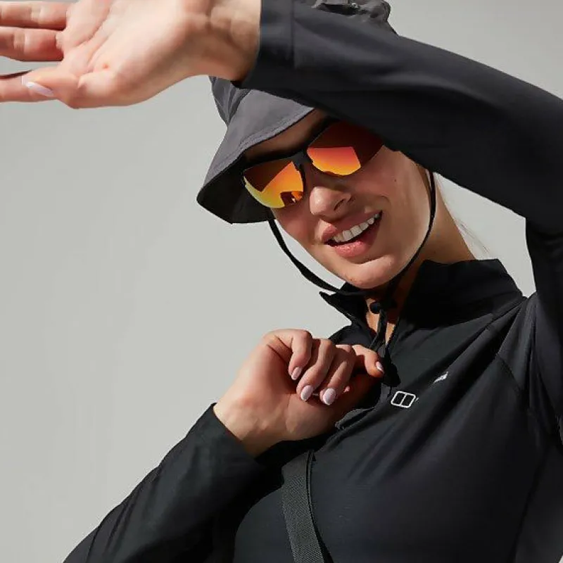 womens__tech_tee_long_sle_4.webp Women's 24/7 Tech Tee Long Sleeve Half Zip - Black^Berghaus Clearance