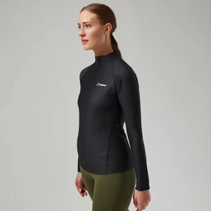 Women's 24/7 Tech Tee Long Sleeve Half Zip - Black^Berghaus Clearance