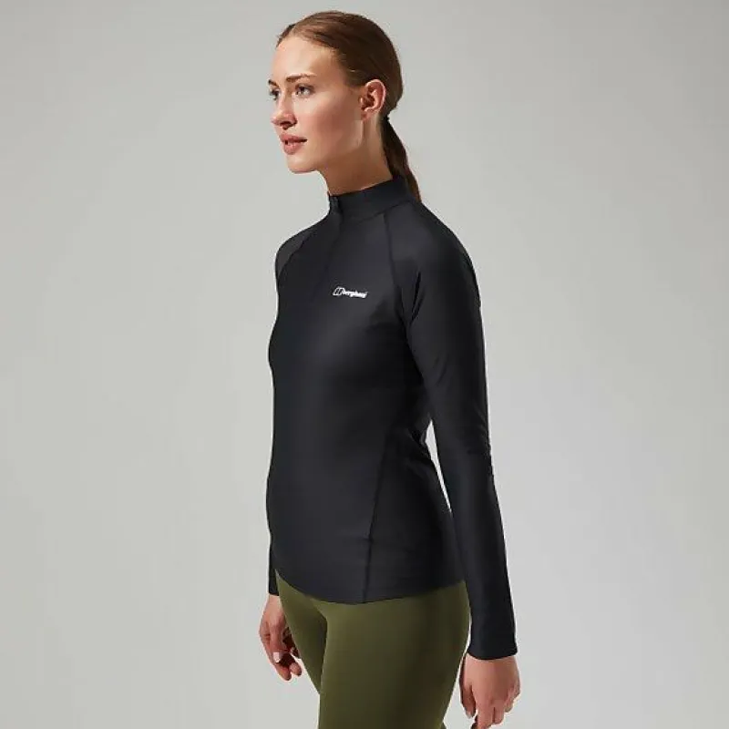 womens__tech_tee_long_sle_5.webp Women's 24/7 Tech Tee Long Sleeve Half Zip - Black^Berghaus Clearance
