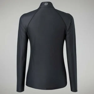 Women's 24/7 Tech Tee Long Sleeve Half Zip - Black^Berghaus Clearance