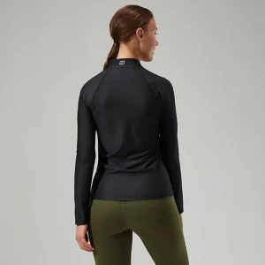 Women's 24/7 Tech Tee Long Sleeve Half Zip - Black^Berghaus Clearance