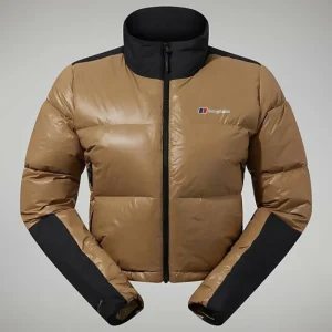 Women's Arkos Reflect Crop Down Jacket - Dark Green/Black^Berghaus Outlet