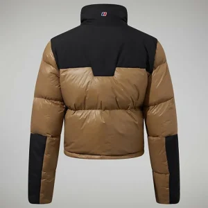 Women's Arkos Reflect Crop Down Jacket - Dark Green/Black^Berghaus Outlet