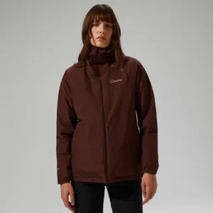 Women's Deluge Pro 3.0 Insulated Waterproof Jacket - Brown^Berghaus Cheap