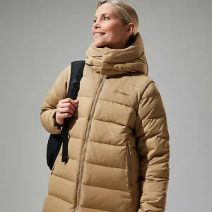 Women's Embo 4in1 Down Insulated Long Jacket - Natural^Berghaus Cheap