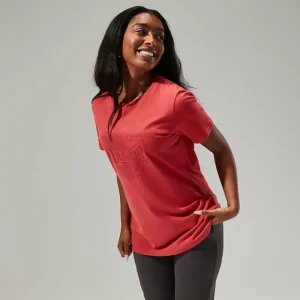 Women's Linear Landscape Super Stretch Tee Red^Berghaus Best