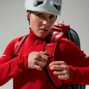 Women's MTN Arete LB Half Zip - Red^Berghaus Clearance