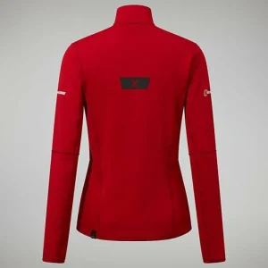 Women's MTN Arete LB Half Zip - Red^Berghaus Clearance