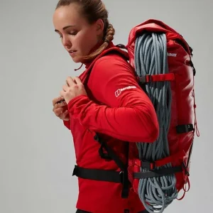 Women's MTN Arete LB Half Zip - Red^Berghaus Clearance