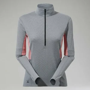 Women's MTN Guide Long Sleeve Half Zip - Grey/Red^Berghaus Sale