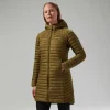 Women's Nula Micro Synthetic Insulated Long Jacket - Green^Berghaus Outlet