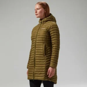 Women's Nula Micro Synthetic Insulated Long Jacket - Green^Berghaus Outlet