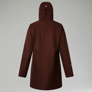 Women's Omeara Long Waterproof Jacket - Brown^Berghaus Clearance
