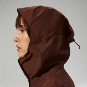 Women's Omeara Long Waterproof Jacket - Brown^Berghaus Clearance