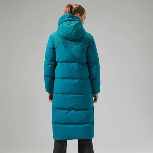 Women's Saffren Duster Hooded Down Insulated Jacket - Turquoise^Berghaus Shop