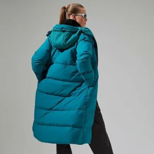 Women's Saffren Duster Hooded Down Insulated Jacket - Turquoise^Berghaus Shop