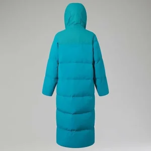Women's Saffren Duster Hooded Down Insulated Jacket - Turquoise^Berghaus Shop
