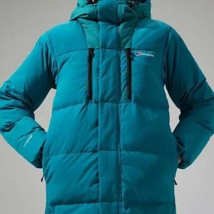 Women's Saffren Duster Hooded Down Insulated Jacket - Turquoise^Berghaus Shop