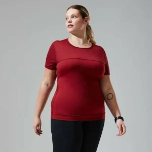 Women's Voyager Tech Tee Super Stretch Crew - Dark Red^Berghaus Sale