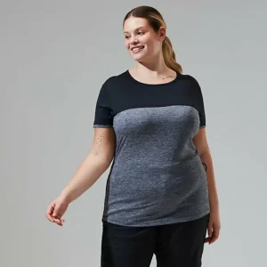 Women's Voyager Tech Tee Short Sleeve Crew - Dark Grey / Black^Berghaus New
