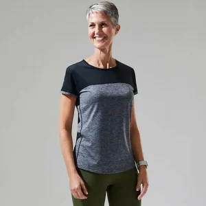 Women's Voyager Tech Tee Short Sleeve Crew - Dark Grey / Black^Berghaus New