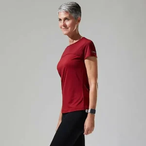 Women's Voyager Tech Tee Super Stretch Crew - Dark Red^Berghaus Sale