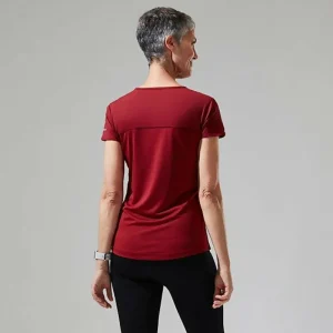 Women's Voyager Tech Tee Super Stretch Crew - Dark Red^Berghaus Sale