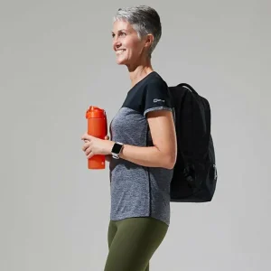 Women's Voyager Tech Tee Short Sleeve Crew - Dark Grey / Black^Berghaus New