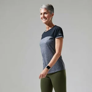 Women's Voyager Tech Tee Short Sleeve Crew - Dark Grey / Black^Berghaus New