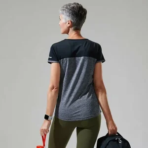 Women's Voyager Tech Tee Short Sleeve Crew - Dark Grey / Black^Berghaus New