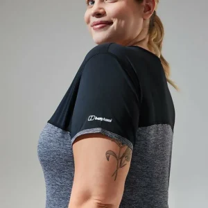Women's Voyager Tech Tee Short Sleeve Crew - Dark Grey / Black^Berghaus New