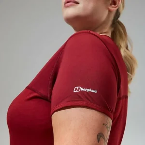 Women's Voyager Tech Tee Super Stretch Crew - Dark Red^Berghaus Sale