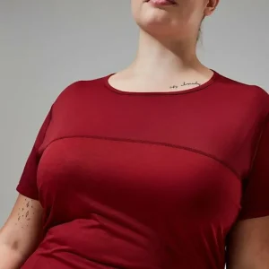 Women's Voyager Tech Tee Super Stretch Crew - Dark Red^Berghaus Sale